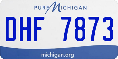 MI license plate DHF7873