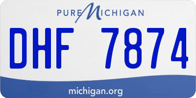 MI license plate DHF7874