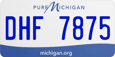 MI license plate DHF7875