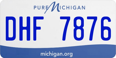 MI license plate DHF7876
