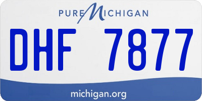 MI license plate DHF7877