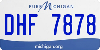 MI license plate DHF7878