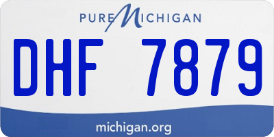 MI license plate DHF7879