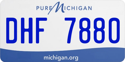 MI license plate DHF7880