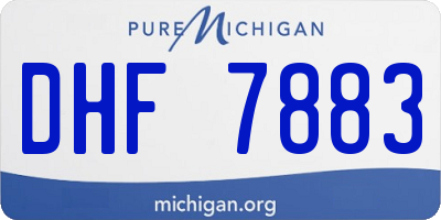 MI license plate DHF7883