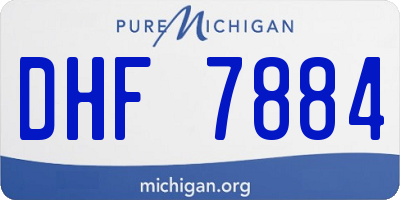 MI license plate DHF7884