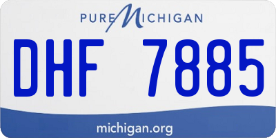 MI license plate DHF7885