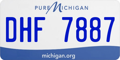 MI license plate DHF7887