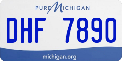MI license plate DHF7890