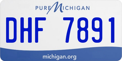 MI license plate DHF7891