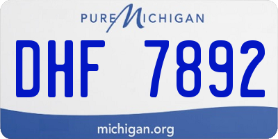 MI license plate DHF7892