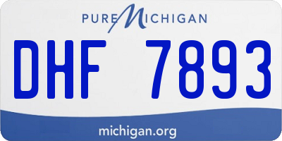 MI license plate DHF7893