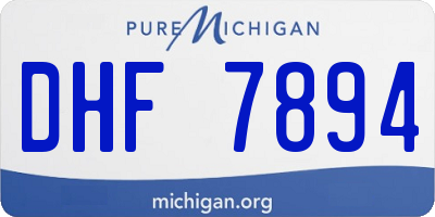 MI license plate DHF7894