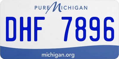 MI license plate DHF7896