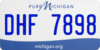 MI license plate DHF7898