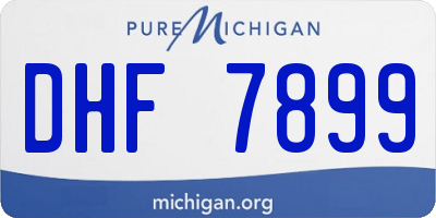 MI license plate DHF7899