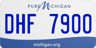 MI license plate DHF7900