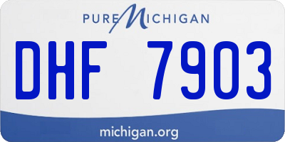 MI license plate DHF7903