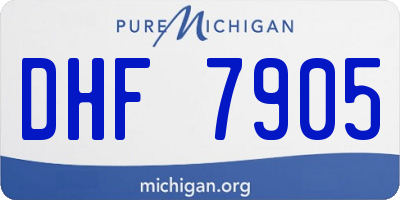 MI license plate DHF7905
