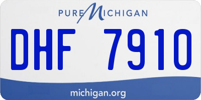 MI license plate DHF7910