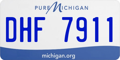 MI license plate DHF7911