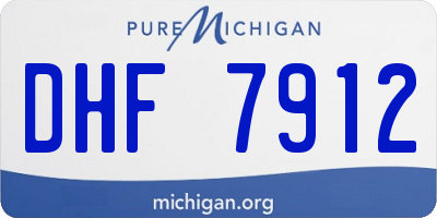 MI license plate DHF7912