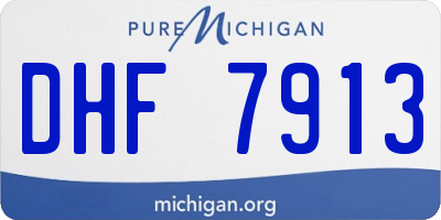 MI license plate DHF7913