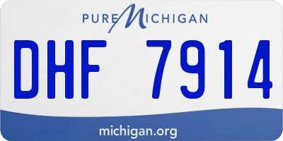 MI license plate DHF7914