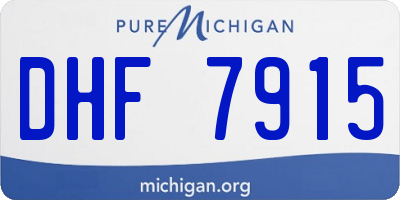MI license plate DHF7915