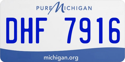 MI license plate DHF7916