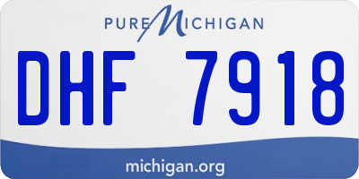 MI license plate DHF7918