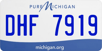 MI license plate DHF7919