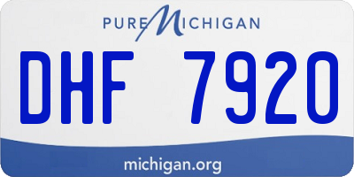 MI license plate DHF7920
