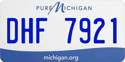 MI license plate DHF7921