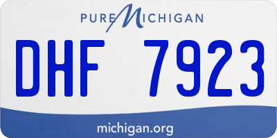 MI license plate DHF7923