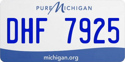 MI license plate DHF7925