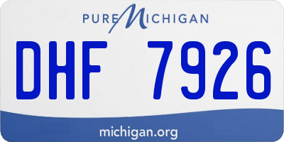 MI license plate DHF7926