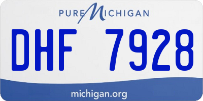 MI license plate DHF7928