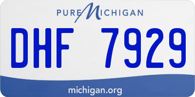 MI license plate DHF7929