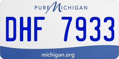 MI license plate DHF7933