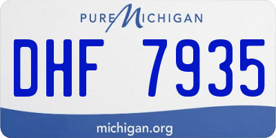 MI license plate DHF7935