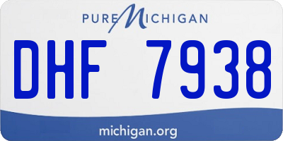MI license plate DHF7938