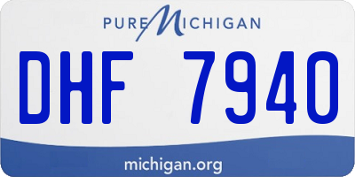 MI license plate DHF7940