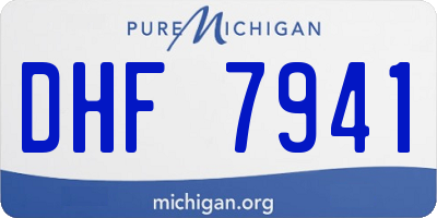 MI license plate DHF7941