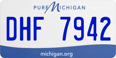 MI license plate DHF7942