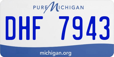 MI license plate DHF7943
