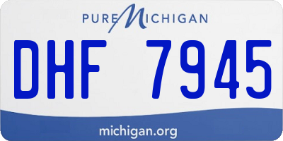 MI license plate DHF7945