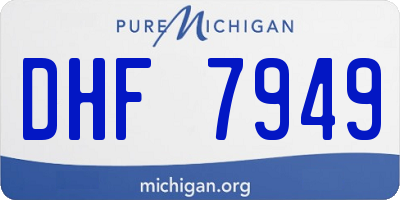MI license plate DHF7949