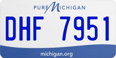 MI license plate DHF7951