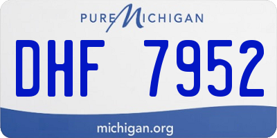 MI license plate DHF7952